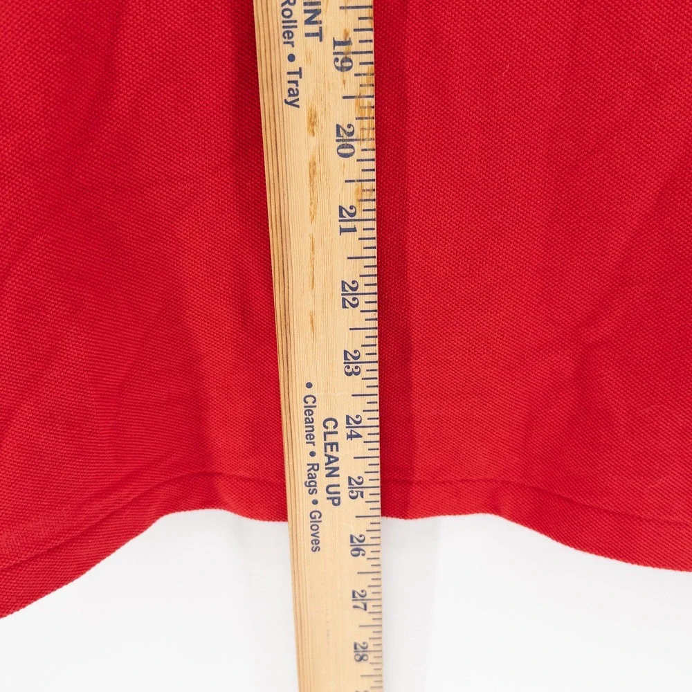 Polo Ralph Lauren Mens M Shirt Red Triple Pony‎ Custom Slim Fit 3 Patch Rugby